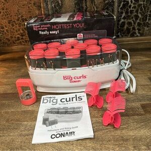 Conair Big Curls Hair Roller Set - Pink and White